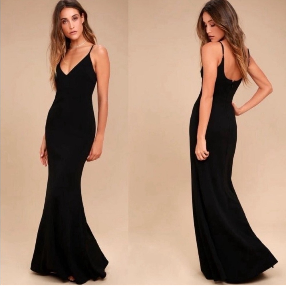 Lulus long black dress